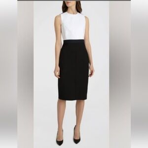 JUDITH & CHARLES Sasha Two Tone Lace Appliqué Sleeveless Midi Dress